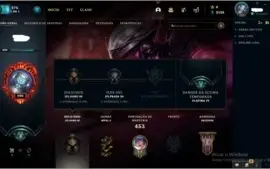 Conta LoL ícone de season 2, skins raras, mmr platina