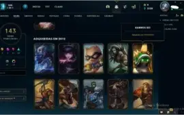 Conta LoL ícone de season 2, skins raras, mmr platina