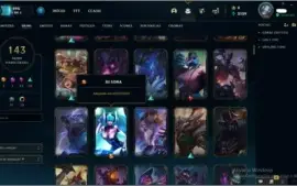 Conta LoL ícone de season 2, skins raras, mmr platina