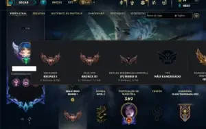 Bronze 1 com TODOS os champs e 221 Skins + 2 Prestigios