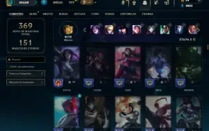 Bronze 1 com TODOS os champs e 221 Skins + 2 Prestigios