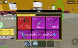 Vendo conta roblox kit pvp com frutas míticas no inventário