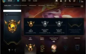 Conta prata 1 com 18 skins e 31 champs