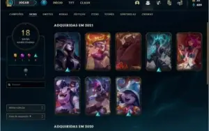 Conta prata 1 com 18 skins e 31 champs