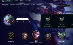 Conta platina 5 solo platina 1 flex ez pulsefire 23 champs