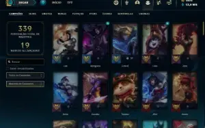 Conta Unranked com 90 Champs e 85 Skins ( MAIN SUP )