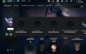 Conta Unranked com 90 Champs e 85 Skins ( MAIN SUP )