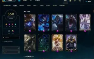 VENDA CONTA 350 SKINS LEVEL 45 EX GOLD