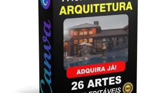 Pack Canva Arquitetura - 26 Artes Editáveis