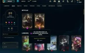 Conta de LOL - FULL ACESSO - Ouro 4 - C/ 89 Skins, 80 Champs