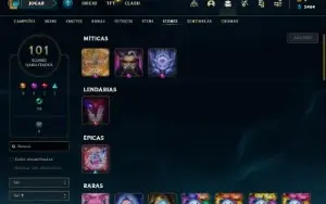 Conta de LOL - FULL ACESSO - Ouro 4 - C/ 89 Skins, 80 Champs