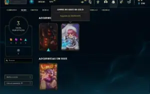 Conta Unranked com 27 Champs e 3 Skins + 4 Espólios