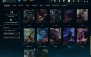Conta Unranked com 27 Champs e 3 Skins + 4 Espólios