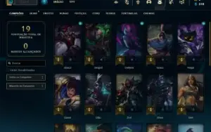 Conta Unranked com 27 Champs e 3 Skins + 4 Espólios