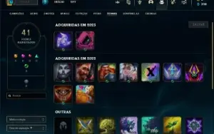 Conta Unranked com 27 Champs e 3 Skins + 4 Espólios