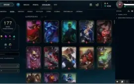 Conta League of Legends todos os champs 177skins+