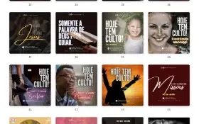 Pack Canva Gospel Cultos - 99 Artes Editáveis