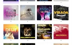 Pack Canva Gospel Cultos - 99 Artes Editáveis