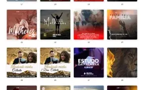 Pack Canva Gospel Cultos - 99 Artes Editáveis