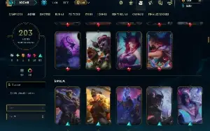 Bronze 1 com TODOS os Champs e 203 Skins +3 Prestigios