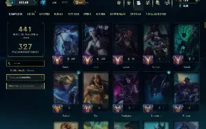 Bronze 1 com TODOS os Champs e 203 Skins +3 Prestigios