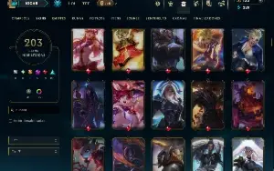 Bronze 1 com TODOS os Champs e 203 Skins +3 Prestigios