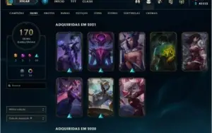 Conta League Of Legends + 150 skins MMR Diamond 1
