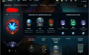 Conta League Of Legends + 150 skins MMR Diamond 1