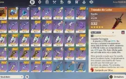 AR42 - Neuvillette + BIS, Eula, Diluc com Tumulo, Mona