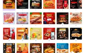 Pack Canva Alimentos - 40 Artes Editáveis