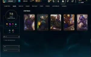 Unranked com 90 Champs e 78 Skins ( Ex Diamante ) (MAIN ADC)
