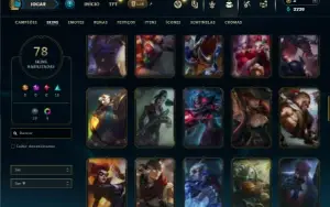 Unranked com 90 Champs e 78 Skins ( Ex Diamante ) (MAIN ADC)