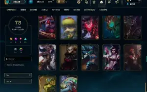 Unranked com 90 Champs e 78 Skins ( Ex Diamante ) (MAIN ADC)