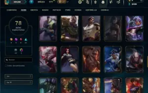 Unranked com 90 Champs e 78 Skins ( Ex Diamante ) (MAIN ADC)