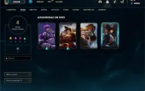 Conta ouro 2 com 25 Champs e 4 Skins + 11 Fragmentos