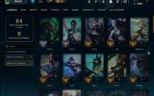 Ouro 2 com 55 Champs e 6 Skins