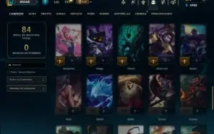 Ouro 2 com 55 Champs e 6 Skins