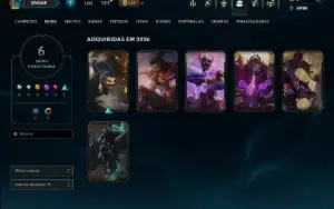 Ouro 2 com 55 Champs e 6 Skins