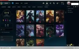 Conta LoL - 219 Skins/126Champs/Passe Rainhas de Batalha ON
