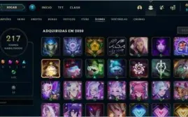 CONTA LEAGUE OF LEGENDS DIAMANTE 2 COM 259 SKINS