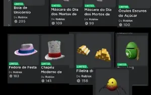 Conta roblox com +170 itens (10 LIMITEDS)