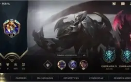 ESMERALDA IV + 9 SKINS (1 LENDÁRIA) + 37 +1 CAMPEÕES + PASSE