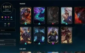 Conta de LoL com mais de 1000 Skins (Quase todas Lendárias)