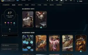 Conta platina 4 com skins e conteúdos raros