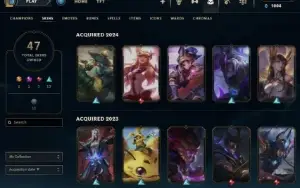 Conta platina 4 com skins e conteúdos raros
