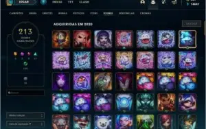 CONTA PLATINA  🌟 190 SKINS 🌟 TODOS OS CAMPEOES