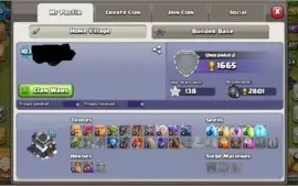 CLASH OF CLANS CV 9 BARATO