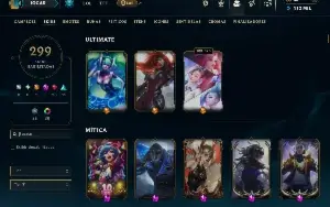 Ouro 3 com TODOS os Champs e 299 Skins ( MID / JG / ADC )