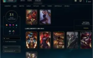 Platina II ~ 78 Champs ~ 31 skins ~ 99 ícones
