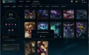 Platina II ~ 78 Champs ~ 31 skins ~ 99 ícones